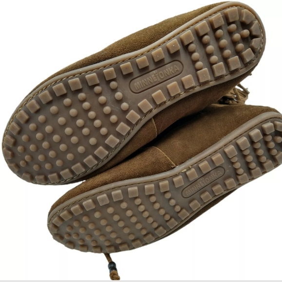 Minnetonka moccasins Double Fringe Ankle Booties, size 10 "SOLD" - Picture 4 of 11